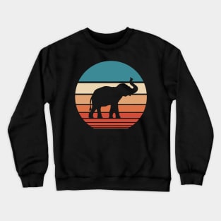 Elephant Retro Sunset Crewneck Sweatshirt